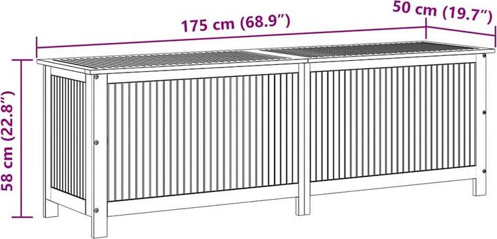Actual product image vidaXL Garten-Aufbewahrungsbox