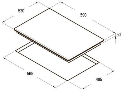 Produktbild Cata GIGA 600 BK (59 cm, Induktionskochfeld)