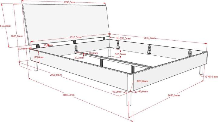 Image du produit Vipack Bett Forrest B 160x200cm (160 x 200 cm)