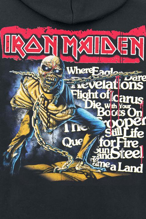 Produktbild Iron Maiden POM Red Strip Logo Tracklist (L)