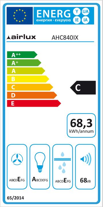 Energie-Label Airlux AHC840IX (Wandhaube)