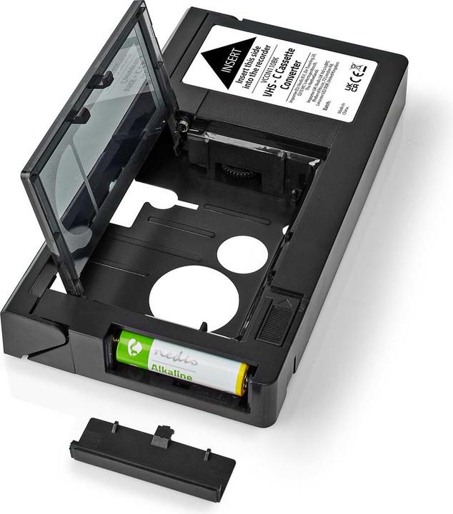 Produktbild Nedis VHS Converter Conversion: VHS-C to VHS Plug and Play Black