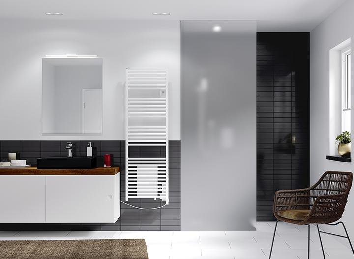 Actual product image Stiebel Eltron Electric bathroom/towel radiator BHE 75 Plus, 750 watts, with boost function (1750 W)