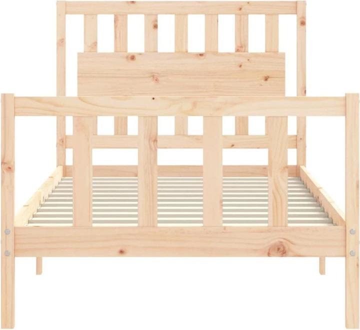 Immagine prodotto vidaXL Massivholzbett mit Kopfteil 100x200 cm (100 x 200 cm)