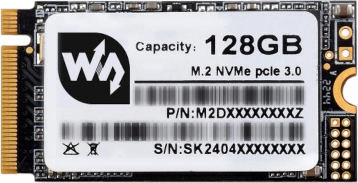 WaveShare 128 Go de mémoire SSD M.2 NVME 2242 (128 Go, M.2 2242)