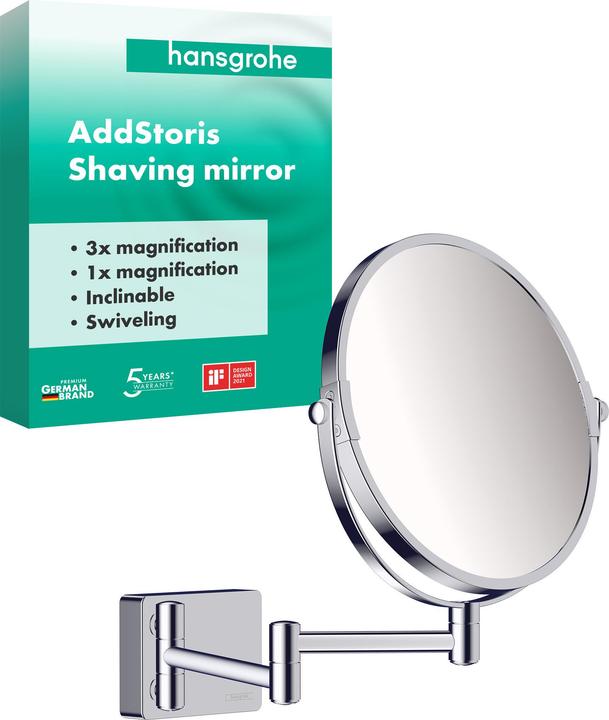 Productafbeelding hansgrohe AddStoris Cosmetic Mirror, zonder verlichting, chroom