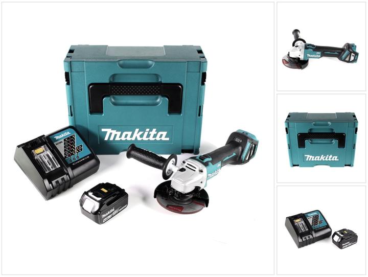 Produktbild Makita DGA 511 RM1J Akku Winkelschleifer 18V 125mm Brushless + 1x Akku 4,0Ah + Ladegerät + Makpac (125 mm)