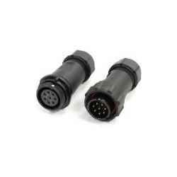 Rs Pro 21 mm Rundsteckverbinder Stecker, Buchse 8-polig / 10.0A Kabelmontage, Lötanschluss IP68, Elektronikkabel + Steck...