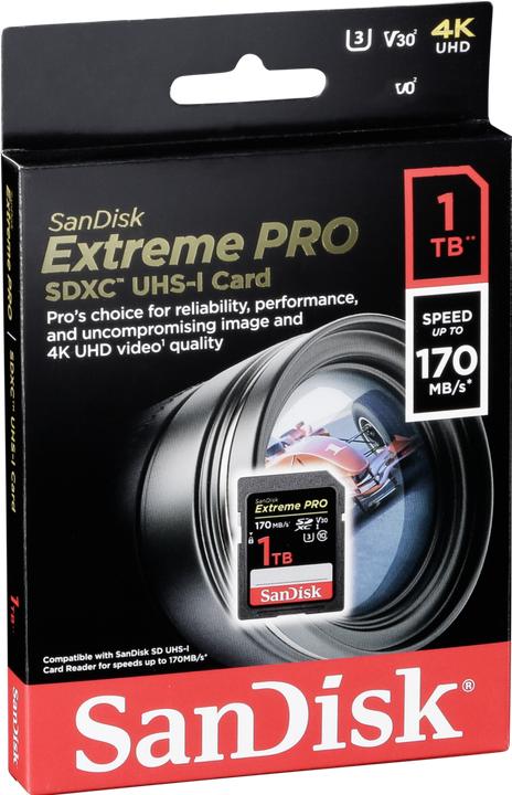 Produktbild Sandisk Extreme Pro (1000 GB, SDXC, U3, UHS-I)