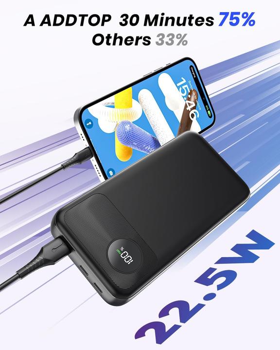 Actual product image A Addtop Powerbank K22P (20000 mAh, 22.50 W)