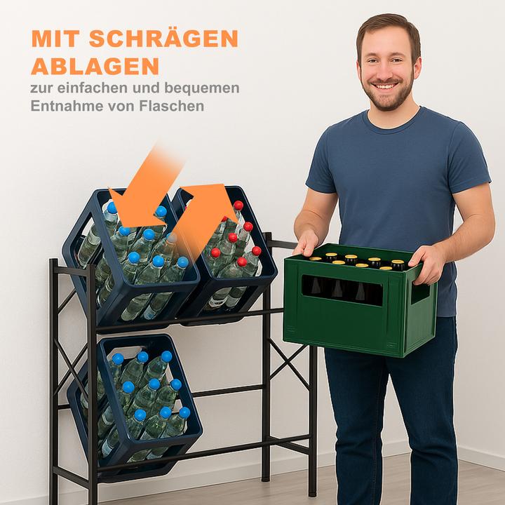 Actual product image Relaxdays Bottle holder rack (104 x 32 x 80 cm)