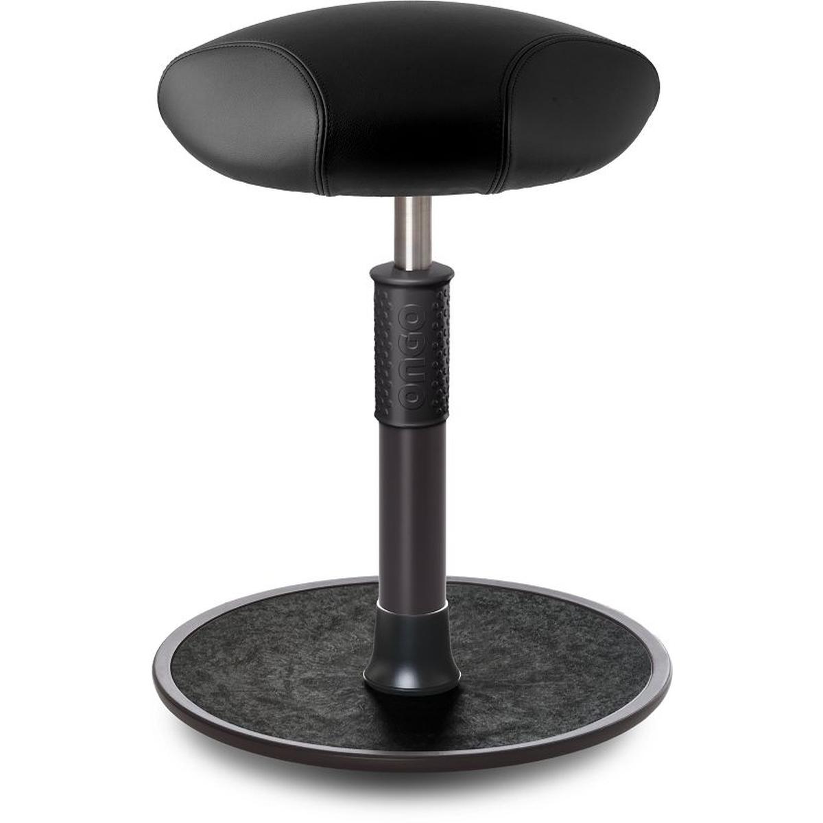 Ongo, Bürostuhl, Sitz- Stehhocker Free Regular Triangel Boxmark Leder schwarz schwarz /schwarz