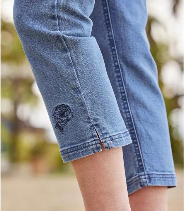 Produktbild Atlas For Women Bestickte 78Tregging aus StretchDenim