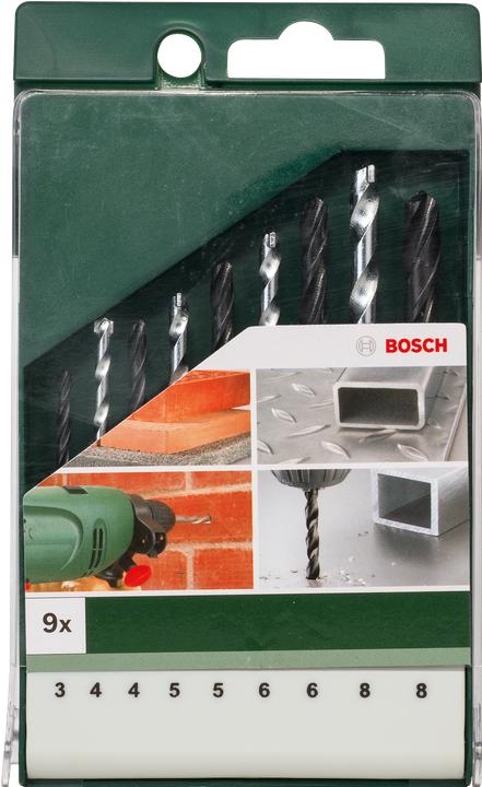 Actual product image Bosch Professional Zubehör 9pcs. drill bit set: metal HSS-R/stone (8 millimetres)