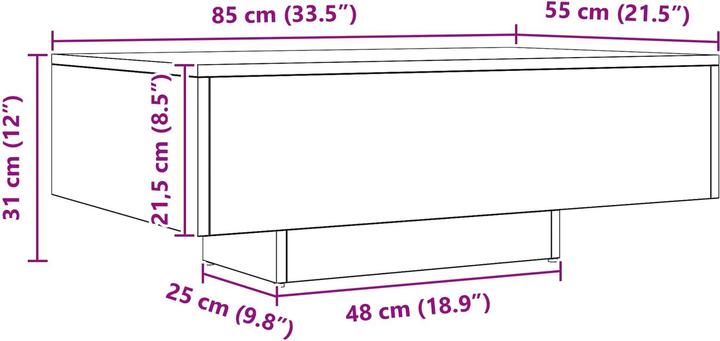Image du produit vidaXL Moderner Couchtisch