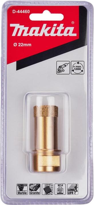 Image du produit Makita Couronne de forage creuse diamantée 22mm M14 (4-22 millimètres)