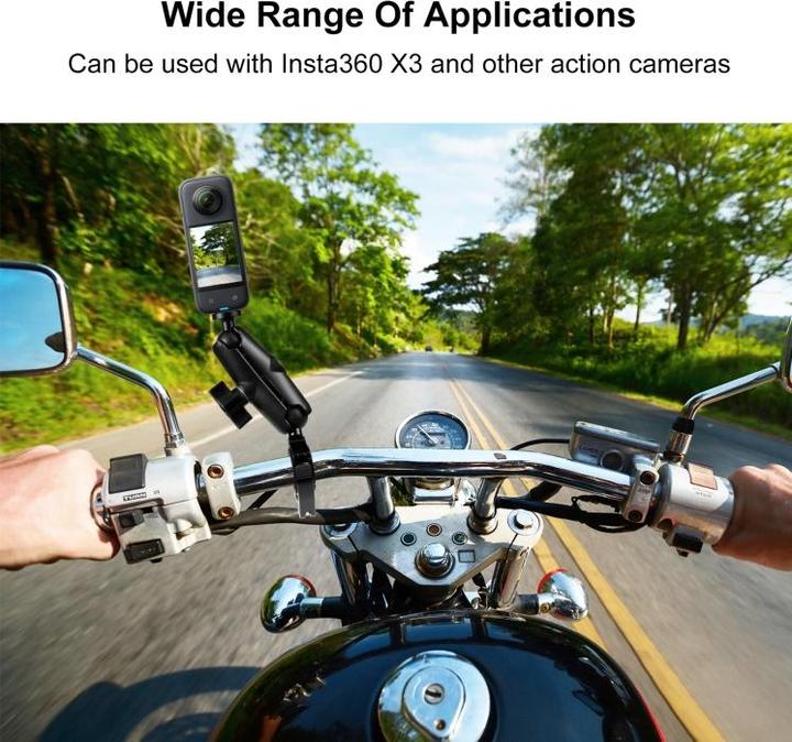 Actual product image Puluz Motorcycle O-Clip Quick Release Clamp Handlebar Mount Holder for GoPro and Other Cameras (Black)