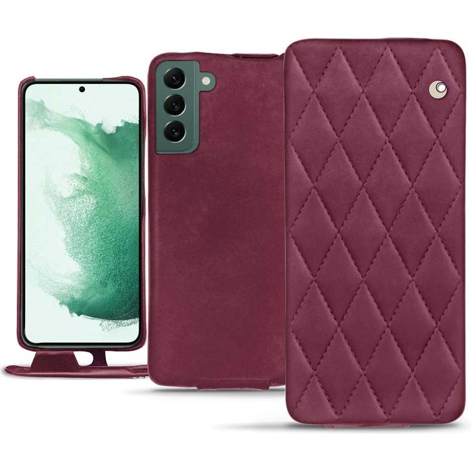 Noreve Lederschutzhülle vertikal (Samsung Galaxy S22+ 5G), Smartphone Hülle, Violett