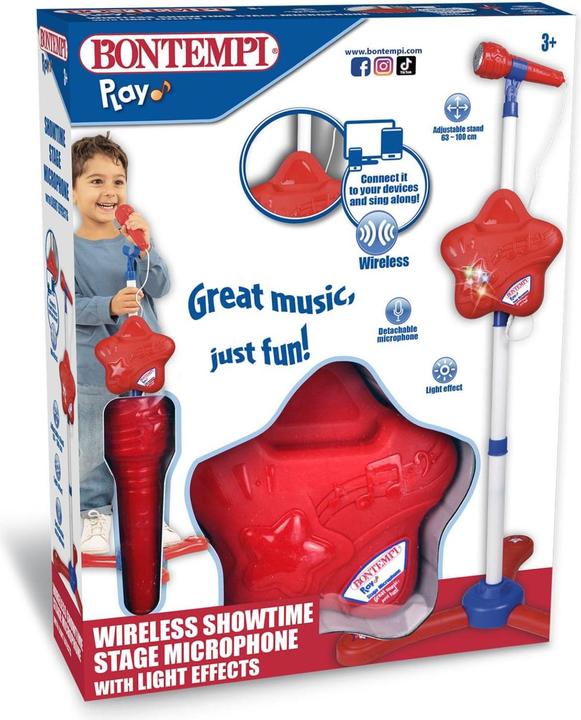 Produktbild Bontempi Microfono da palco wireless con effetti luminosi.