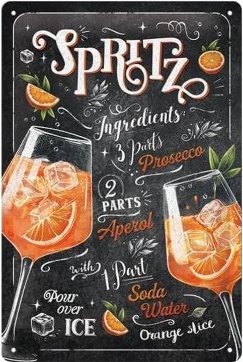 Actual product image Nostalgic-Art Merchandising Blechschild. Open Bar / Aperol Spritz (20 x 30 cm)