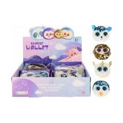 Creative, Bambine, Portafoglio, Mega PORTFEL PLUSZ CEKIN ZWIERZ 11X11 MIX MC8/144/288, Multicolore