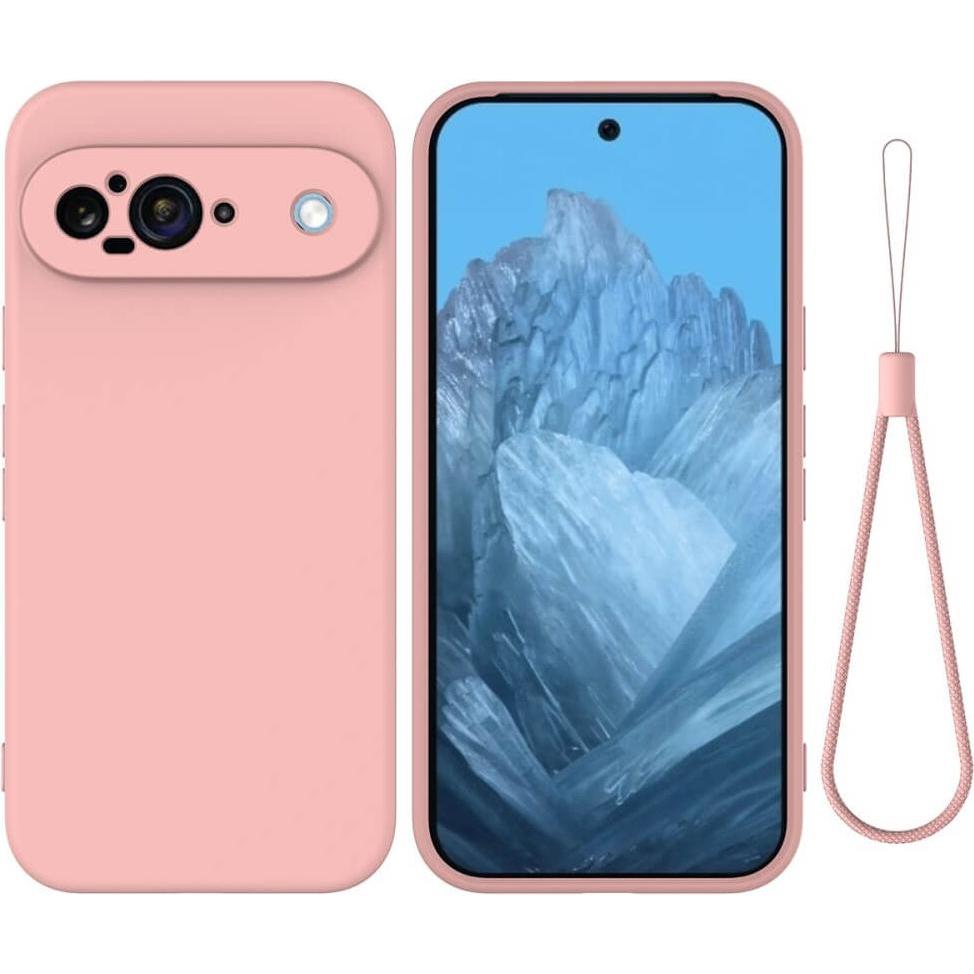 Cover-Discount Google Pixel 9 / 9 Pro - Silikon Gummi Hülle (Google Pixel 9), Smartphone Hülle, Rosa