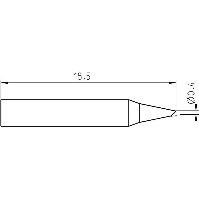 Thumbnail - Weller Erem Weller RTMS 004 B MS Lötspitze abgeschrägt Spitzen-Grösse 0.40mm Inhalt 1St. (Lötkolben), Lötgerät Zubehör