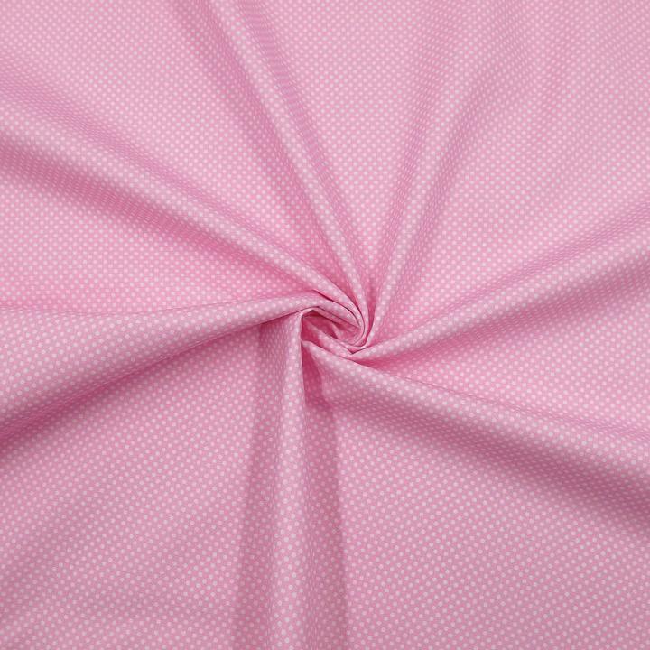 Immagine prodotto Stoffrestposten Cotone - pois rosa chiaro - Quantità minima di vendita: 1 metro