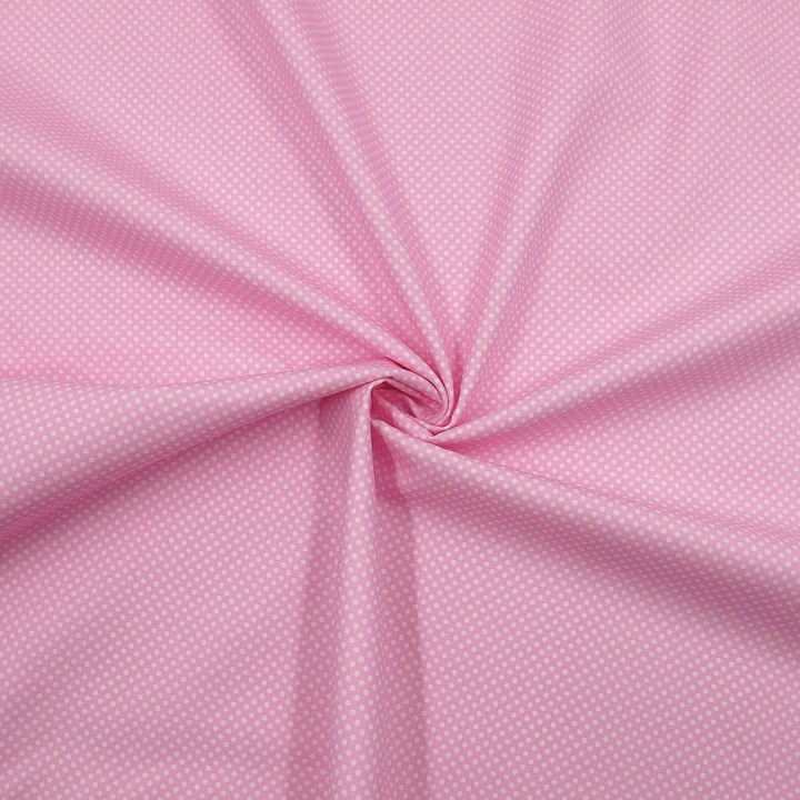 Actual product image Stoffrestposten Cotton - dots light pink - Minimum sales quantity: 1 metre