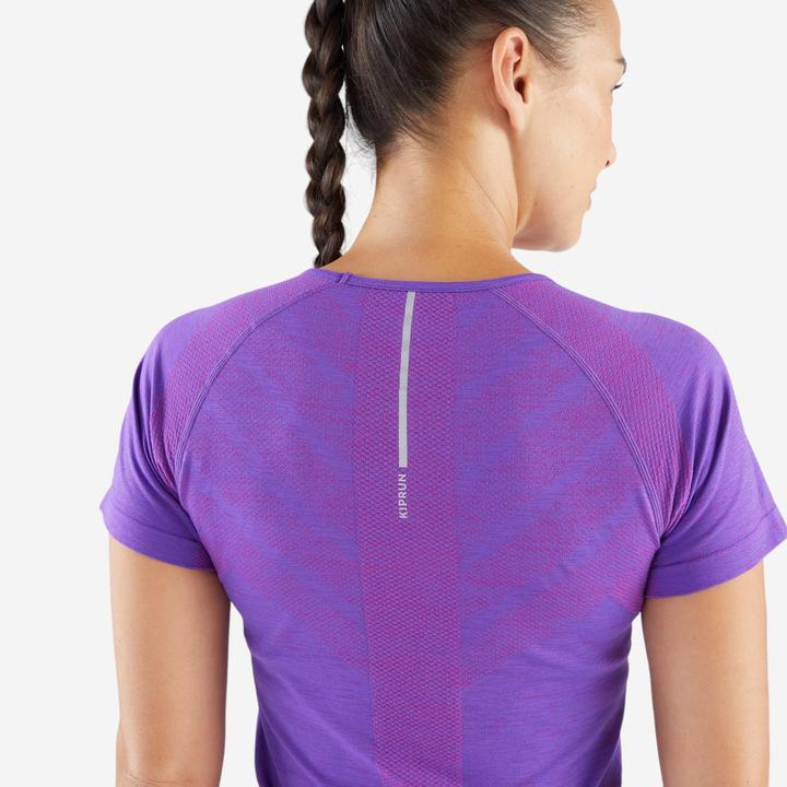 Produktbild Kiprun Laufshirt kurzarm Trailrunning Damen nahtlos - Run 500 Comfort Slim lila (XL)