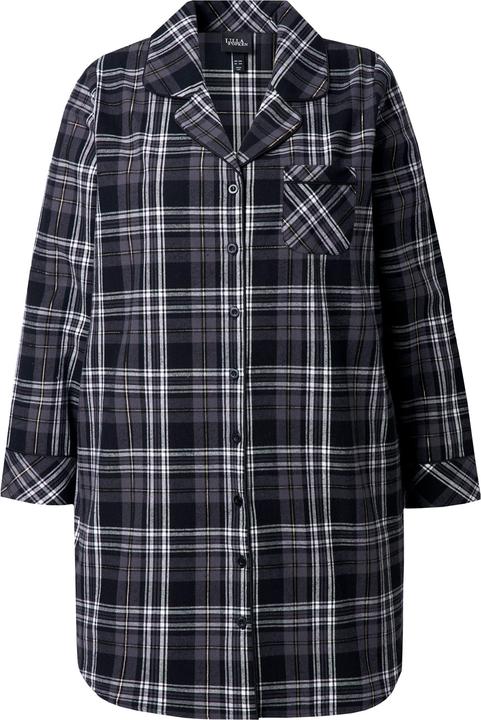 Immagine prodotto Ulla Popken Camicia da notte in flanella a quadri con revers e maniche lunghe (62)