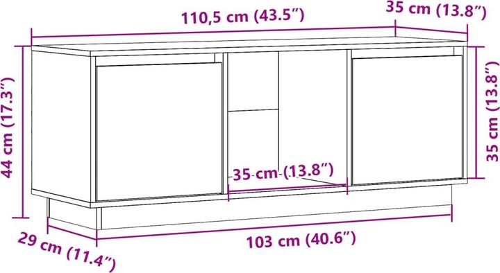 Actual product image VidaXL Vihaan (110.5 x 35 x 44 cm)