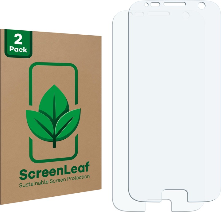 Actual product image ScreenLeaf Screen Protector sustainable Screen Protection, clear, anti-scratch (2 Piece, Samsung Galaxy S7)