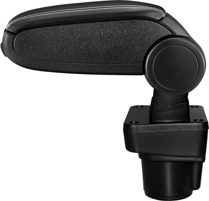 Actual product image Pro-Tec Centre armrest Ford Ka Plus with storage compartment imitation leather black with white stitching