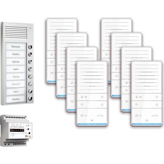TCS, Campanello + Citofono, pacchetto audio AP f.8PAAF081/001Unità residenziali con stazione esterna PAK 8