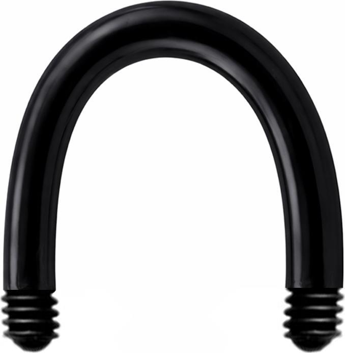 Produktbild Star Piercing Micro Circular U Barbell-Stab schwarz (Kunststoff, ohne Messing)