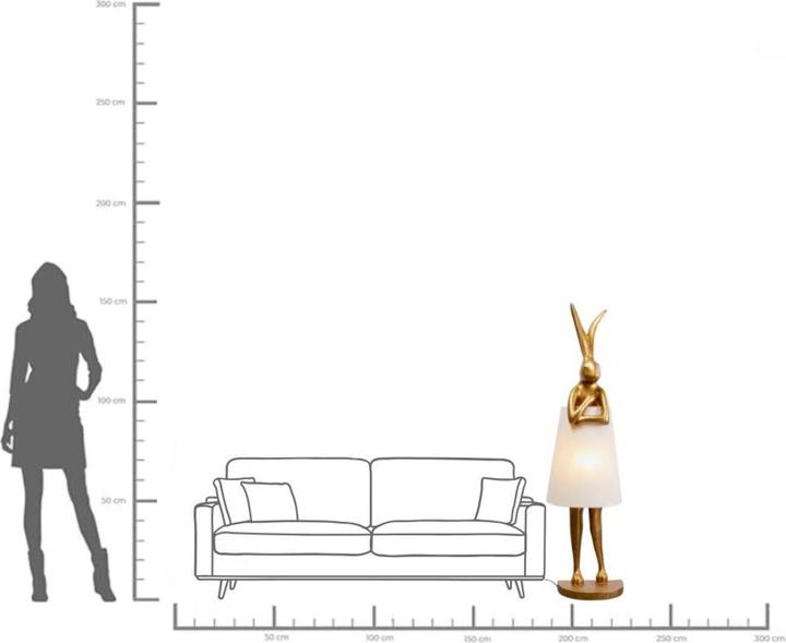 Immagine prodotto Kare Design Lampada da terra Animal Rabbit Oro/Bianco 150cm (E27)