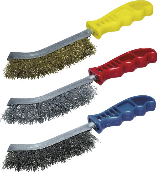 Image du produit wolfcraft 1 jeu de brosses métalliques à main 3 pcs.