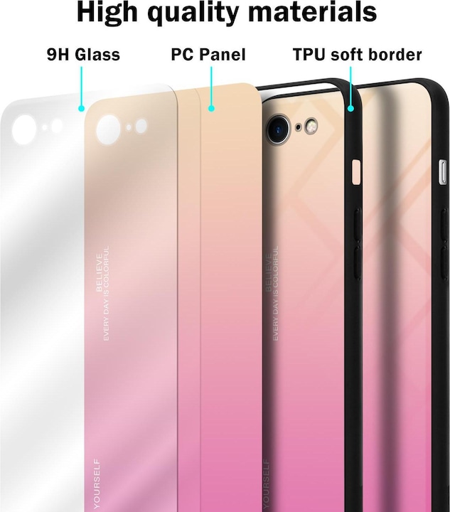 Actual product image Cadorabo TPU 2 colors glass cover (Apple iPhone 7, Apple iPhone SE (2nd Gen))