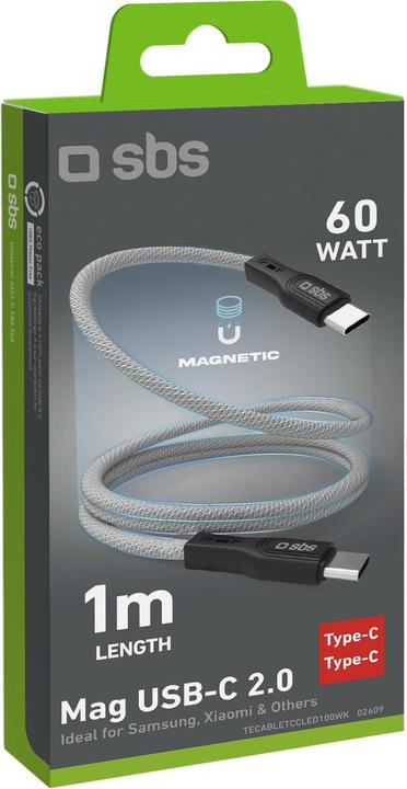 Produktbild SBS USB C – USB C (1 m, USB 3.2 Gen 1, 60 W)