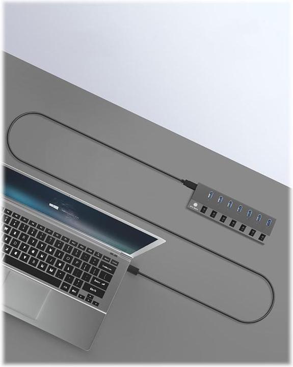 Actual product image RaidSonic IB-HUB1701-C3 (USB-C, 7 Ports)