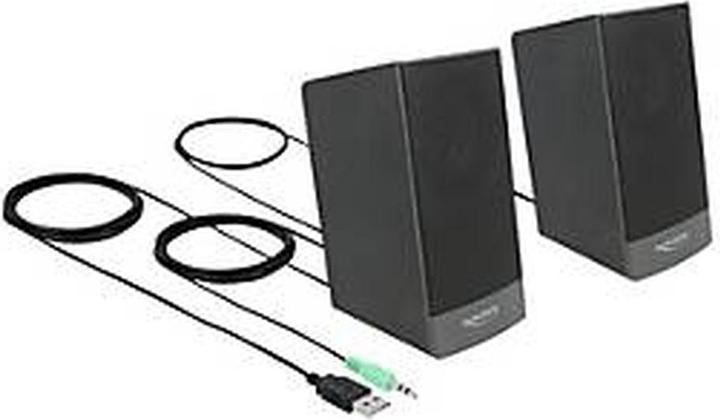Image du produit Delock Haut-parleur USB stéréo 2.0 avec prise jack 3,5 mm et alimentation USB