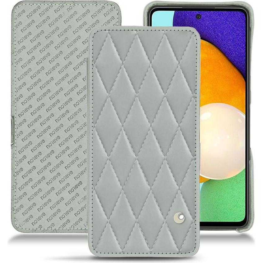 Noreve Lederschutzhülle horizontal (Samsung Galaxy A52), Smartphone Hülle, Grau