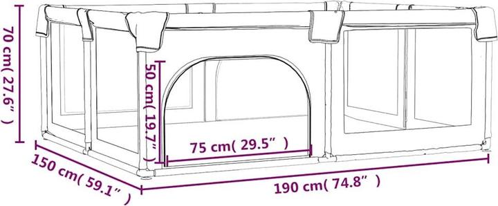 Immagine prodotto vidaXL Rouven (190 cm, 150 cm)