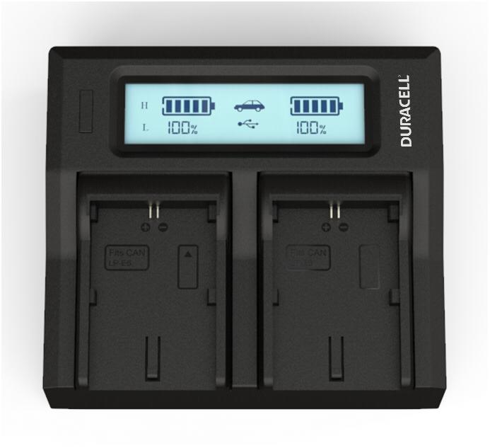 Duracell Dual Ladegerät für DR9943/LP-E6 (Kamera Akku Ladegerät)