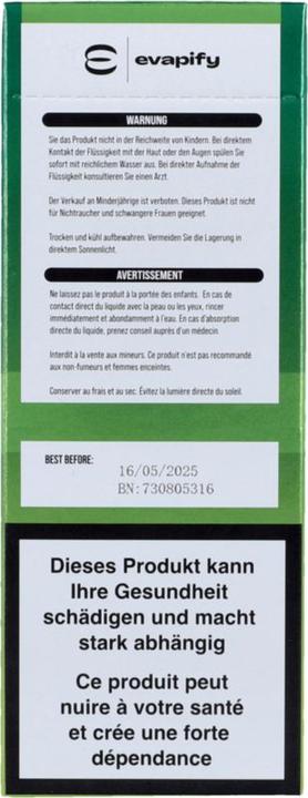 Label énergétique SKE Crystal on the go - Citron vert (Frais)