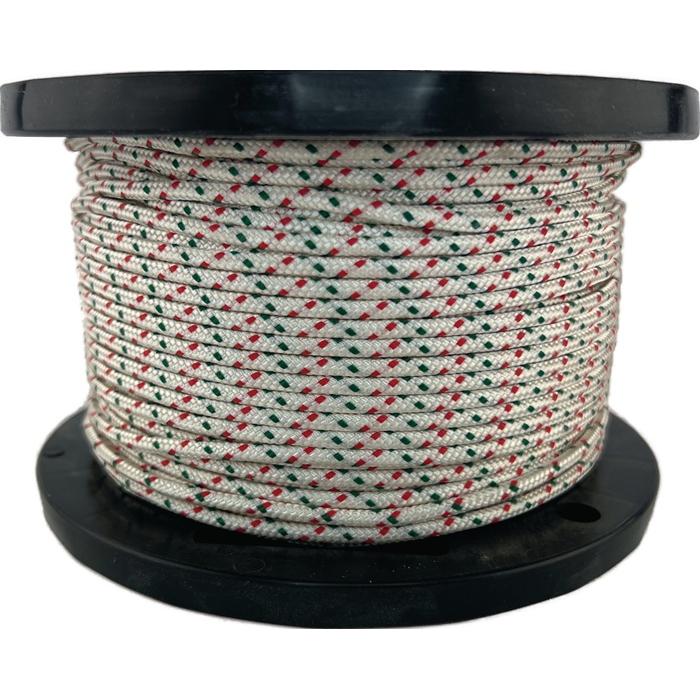 Overmann, Seil, Anwerfseil Seilraddurchmesser 5.5mm weiÃŸ KF grÃ¼n/rot m.ME (100 m)