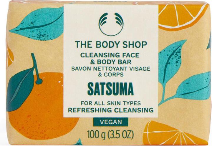 Produktbild The Body Shop - Solid soap for face and body Satsuma (Cleansing Face & Body Bar) 100 g (Handseife Nachfüllpackung)