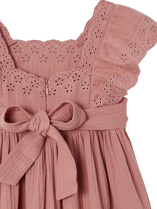 Immagine prodotto Vertbaudet Festliches Mädchen Musselinkleid mit bestickten Ärmeln (128)