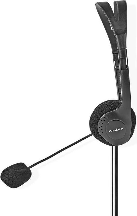 Produktbild Nedis Kopfhörer für PC, Headset, 2 Stecker, 3,5 mm, Schwarz (Kabelgebunden)